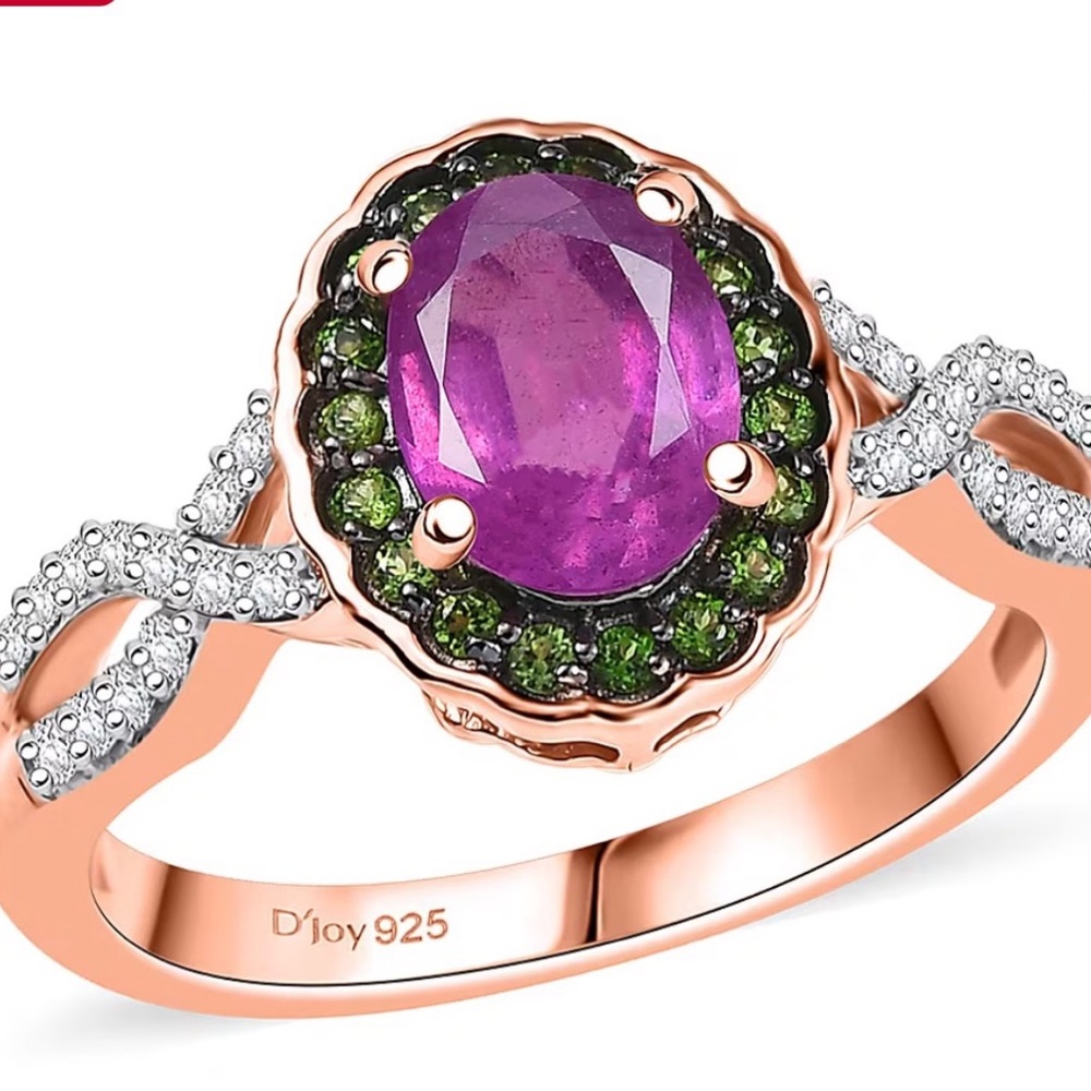 Genuine Hot Pink Sapphire Ring - Picture 3 of 6